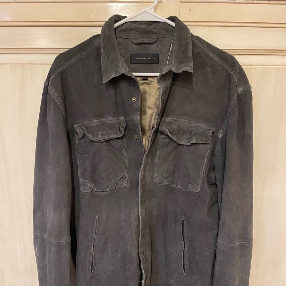 John Varvatos Suede Shirt Jacket